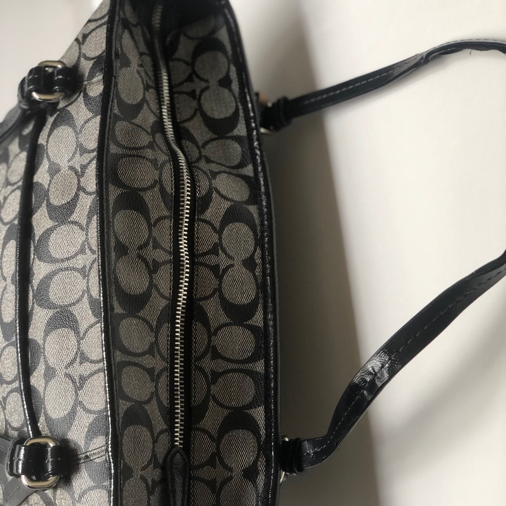 Coach Black Peyton Signature Tote - Picture 5 of 11